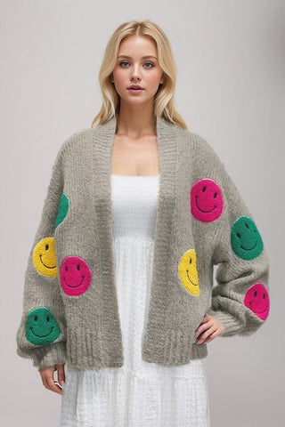 The Fuzzy Smile Long Bell Sleeve Knit Cardigan - Premium  at Lonnys NY - Just $78! Shop Womens clothing now 