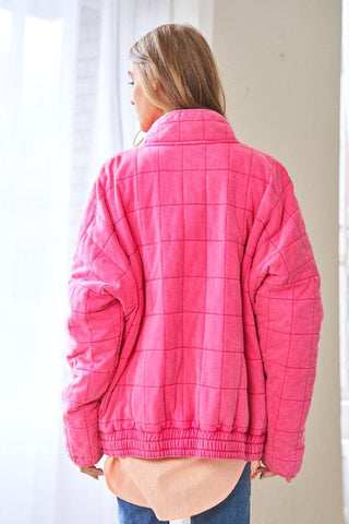 Washed Soft Comfy Quilting Zip Closure Jacket *Online Only* - Premium  at Lonnys NY - Just $111.50! Shop Womens clothing now 