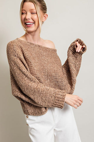 Loose Fit Knit Sweater *Online Only* - Premium clothing at Lonnys NY - Just $60! Shop Womens clothing now 