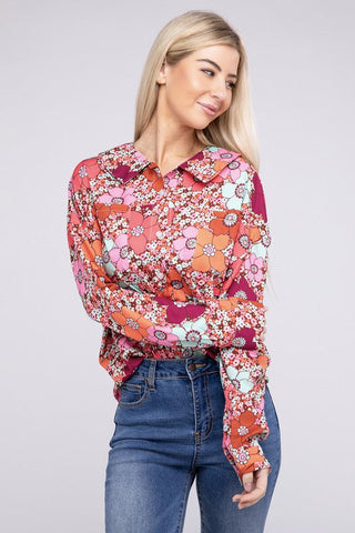 Floral Printed Long Sleeve Shirt *Online Only* - Premium Shirts & Tops from Nuvi Apparel - Just $37! Shop now 
