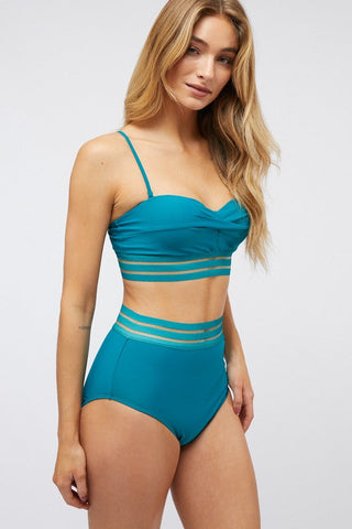 Solid Two Piece Swimsuit - Premium  at Lonnys NY - Just $60! Shop Womens clothing now 