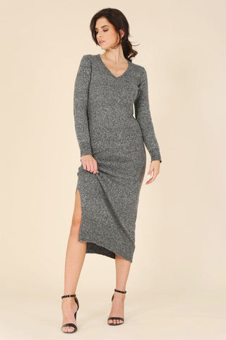 V-neck sweater maxi dress  *Online Only* - Premium dresses at Lonnys NY - Just $43! Shop Womens clothing now 