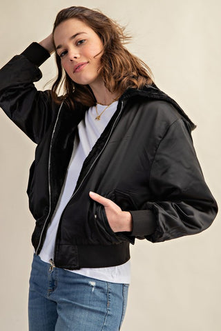 Reversible Fur Lined Bomber Jacket *Online Only* - Premium clothing at Lonnys NY - Just $85! Shop Womens clothing now 