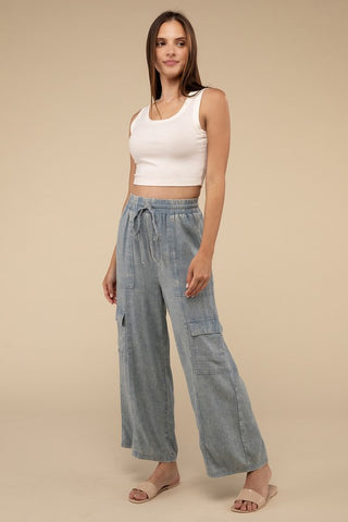 Cargo Pants with Elastic Waist *Online Only* - Premium clothing at Lonnys NY - Just $58! Shop Womens clothing now 