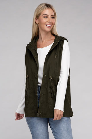 Military Hoodie Vest *Online Only* - Premium clothing at Lonnys NY - Just $37! Shop Womens clothing now 