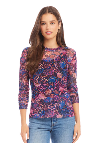 MADISON Shirred Sleeve Mesh Top - Premium Shirts & Tops at Lonnys NY - Just $94! Shop Womens clothing now 