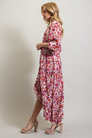 Bohemian Floral High and low maxi dress *Online Only* - Premium dresses at Lonnys NY - Just $106.43! Shop Womens clothing now 