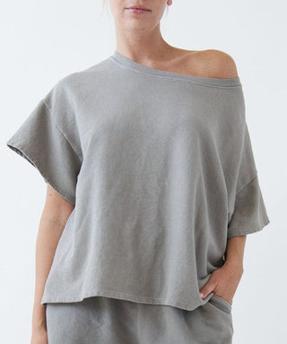 GARMENT DYE OVERSIZE CROP  *Online Only* - Premium  at Lonnys NY - Just $95.88! Shop Womens clothing now 