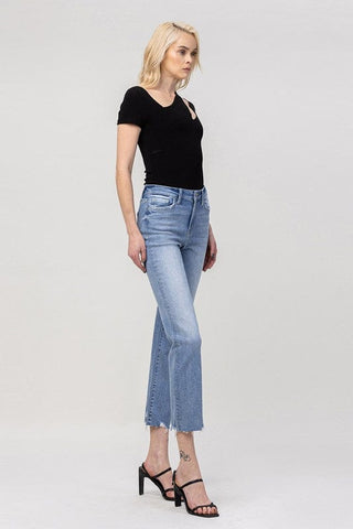 High Rise Crop Straight Jeans *Online Only* - Premium  from Flying Monkey - Just $85! Shop now 