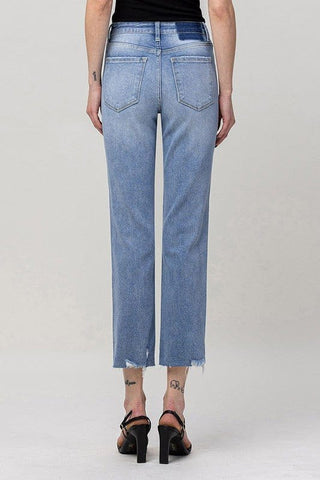 High Rise Crop Straight Jeans *Online Only* - Premium  at Lonnys NY - Just $85! Shop Womens clothing now 