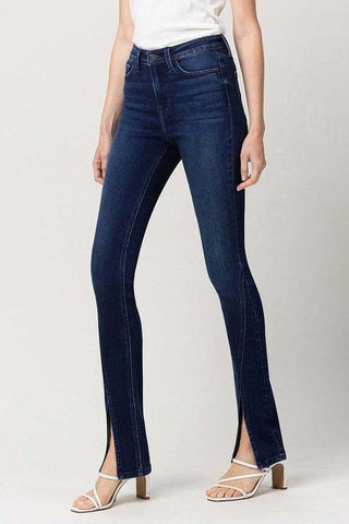 High Rise Slim Straight W/Slit *Online Only* - Premium  from Flying Monkey - Just $85! Shop now 