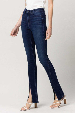 High Rise Slim Straight W/Slit *Online Only* - Premium  from Flying Monkey - Just $85! Shop now 