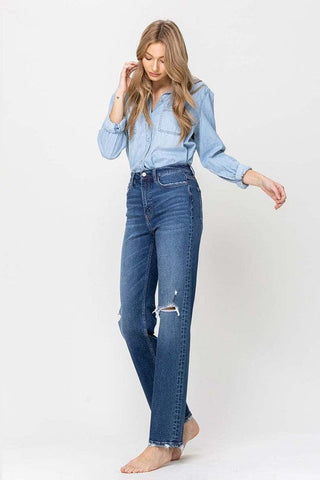 Super High Rise Straight Leg Jeans *Online Only* - Premium  at Lonnys NY - Just $90! Shop Womens clothing now 