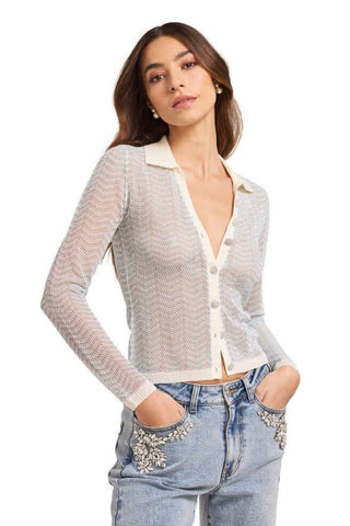 Generation Love Meghan Pointelle Cardigan - Premium clothing at Lonnys NY - Just $265! Shop Womens clothing now 