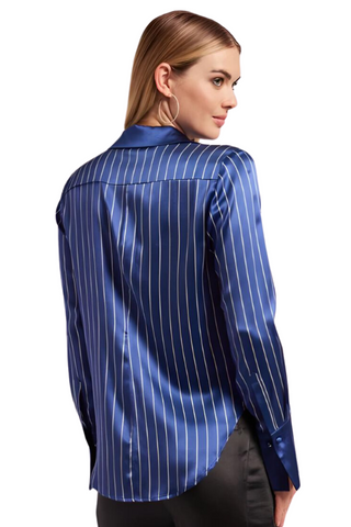 Generation Love Jay Pinstripe Blouse - Premium Shirts & Tops at Lonnys NY - Just $275! Shop Womens clothing now 