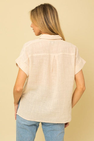 Short Sleeve Button Down Blouse  *Online Only* - Premium  at Lonnys NY - Just $40.25! Shop Womens clothing now 
