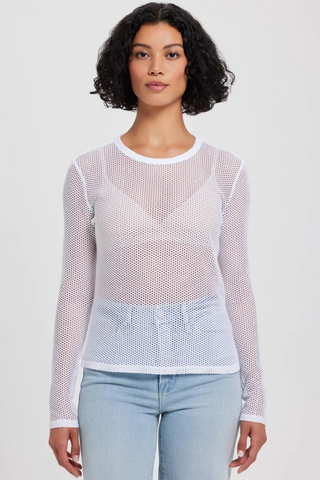 Goldie Aubrey Long Sleeve Fishnet Top - Premium Shirts & Tops at Lonnys NY - Just $90! Shop Womens clothing now 