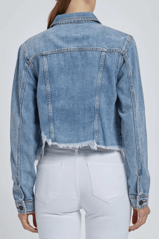 Hidden Jeans Rebel Medium Frayed Jacket - Premium Coats & Jackets at Lonnys NY - Just $97! Shop Womens clothing now 