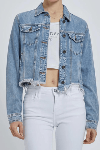 Hidden Jeans Rebel Medium Frayed Jacket - Premium Coats & Jackets from Hidden Jeans - Just $97! Shop now 