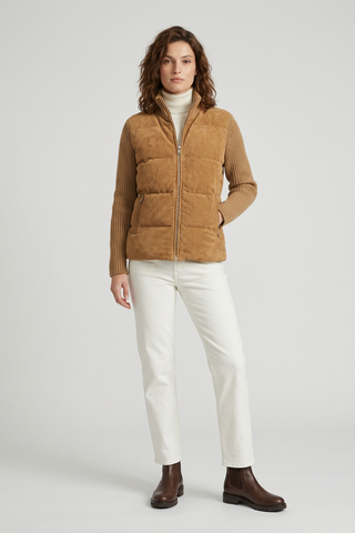 īres Faux Suede Puffer Jacket