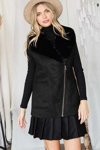 FAUX SUEDE WINTER VEST  *Online Only* - Premium  at Lonnys NY - Just $75! Shop Womens clothing now 