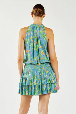 Madison Floral Sleeveless Split Neck Mini Dress - Premium dresses at Lonnys NY - Just $108! Shop Womens clothing now 