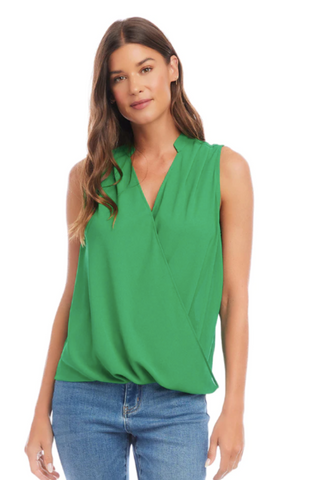 Madison Sleeveless Drape Front Top - Premium Shirts & Tops from MADISON - Just $94! Shop now 