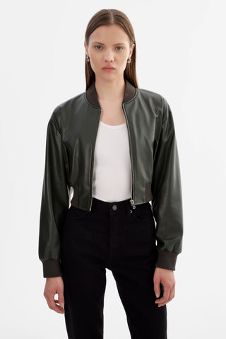 Lamarque Evelin Cropped Bomber Jacket