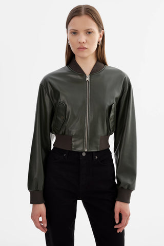 Lamarque Evelin Cropped Bomber Jacket