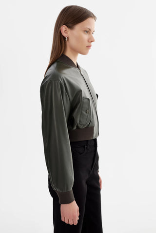 Lamarque Evelin Cropped Bomber Jacket