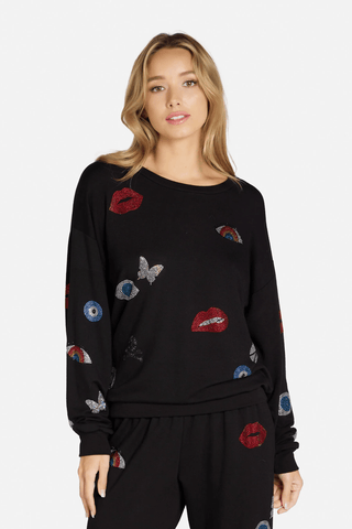 Lauren Moshi BABBS CRYSTAL ELEMENTS Sweatshirt - Premium Shirts & Tops from Lauren Moshi - Just $198! Shop now 