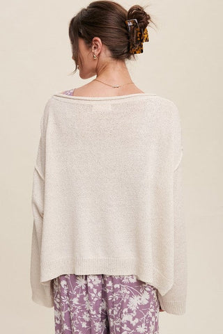 Light Weight Wide Neck Crop Pullover Knit Sweater *Online Only* - Premium  from Listicle - Just $52! Shop now 