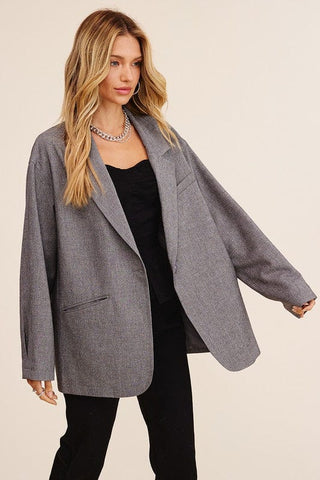 Oversized Solid Blazer * Online Only * - Premium  at Lonnys NY - Just $98! Shop Womens clothing now 