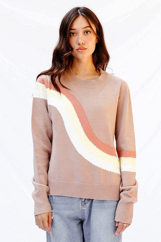 Retro stripe sweater *Online Only* - Premium sweater at Lonnys NY - Just $48.43! Shop Womens clothing now 