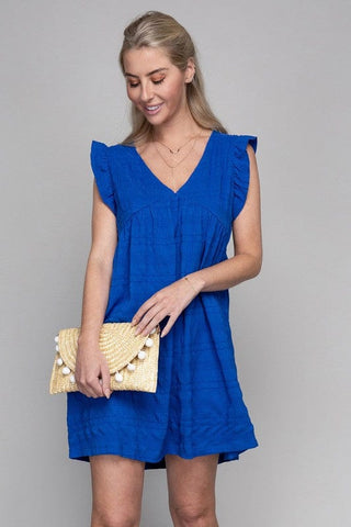 Ruffle Trim Sleeve Dress  *Online Only* - Premium dresses at Lonnys NY - Just $32! Shop Womens clothing now 