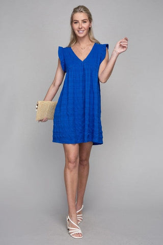 Ruffle Trim Sleeve Dress  *Online Only* - Premium dresses at Lonnys NY - Just $32! Shop Womens clothing now 