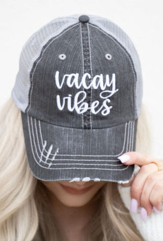 Vacay Vibes Embroidered Trucker *Onlinde Only* - Premium  from Ocean and 7th - Just $42.90! Shop now 