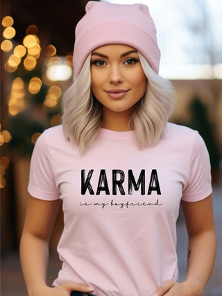 Karma is my Boyfriend Graphic Crew Neck Tee *Online Only* - Premium  from Ocean and 7th - Just $40! Shop now 