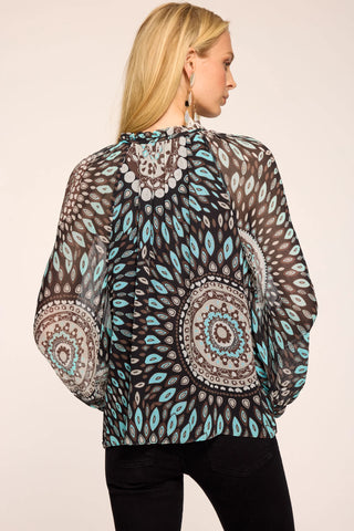 Ramy Brook Maisy Printed Silk Top
