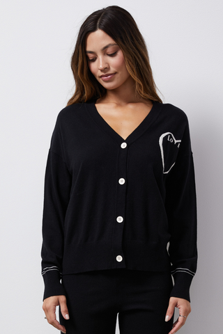 Monrow Soft Knit Jersey Love Cardigan - Premium sweater at Lonnys NY - Just $154! Shop Womens clothing now 