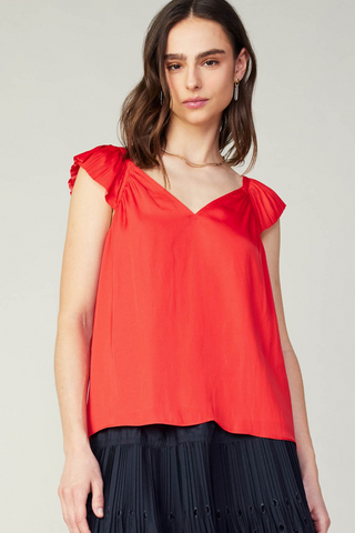Madison Sweetheart Neck Ruffle Top - Premium Shirts & Tops at Lonnys NY - Just $60! Shop Womens clothing now 