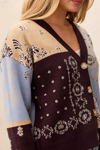 Tribal Jacquard Sweater Cardigan