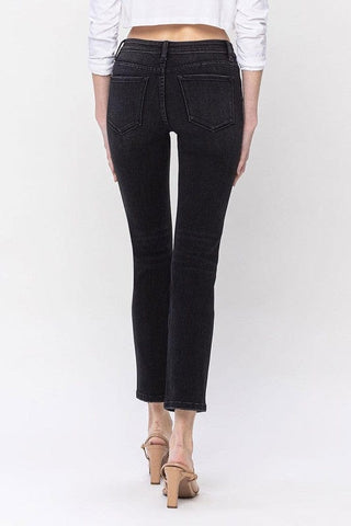 Mid Rise Ankle Slim Straight Jeans Flying Monkey  *Online Only* - Premium  from VERVET by Flying Monkey - Just $80! Shop now 