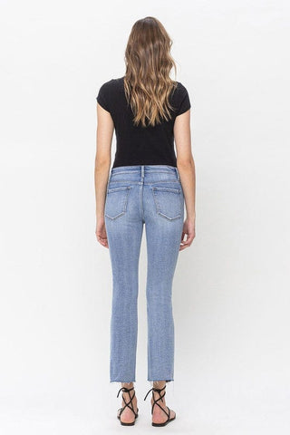 Mid Rise Kick Flare Jeans *Online Only* - Premium  from VERVET by Flying Monkey - Just $75.18! Shop now 